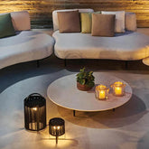 Black Metal Frame Outdoor Floor Lamp - Clowas